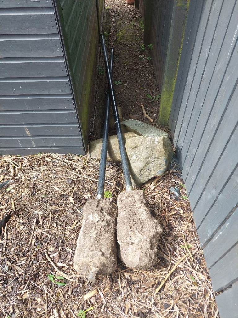 2 metal washing clothes poles free