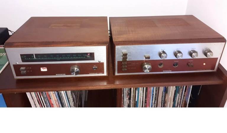 RETRO VINTAGE ROGERS RAVENSBOURNE 2 FM TUNER + ROGERS RAVENSBOURNE AMPLIFIER 