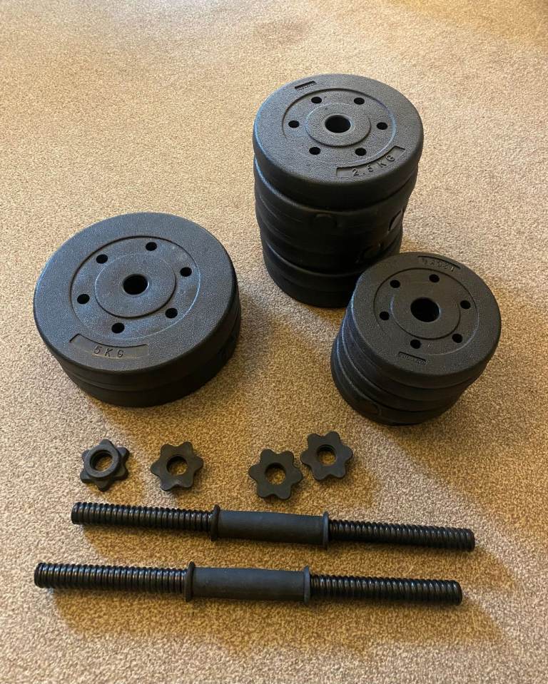 Weight plates -- adjustable dumbbells