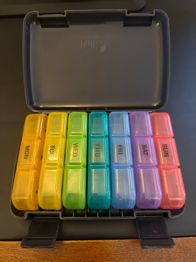 Weekly Pill Organiser – As Good As New, Multicoloured