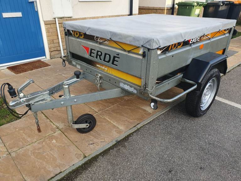 Erde 163 Trailer with cover and New jockey wheel 