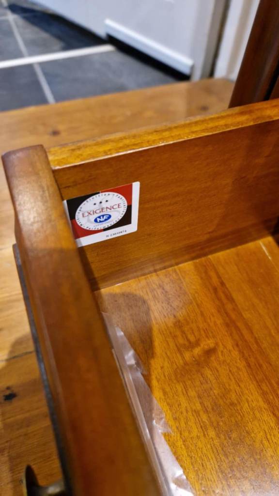 Stunning glazed shelved Ernest Menard display cabinet with drawer 