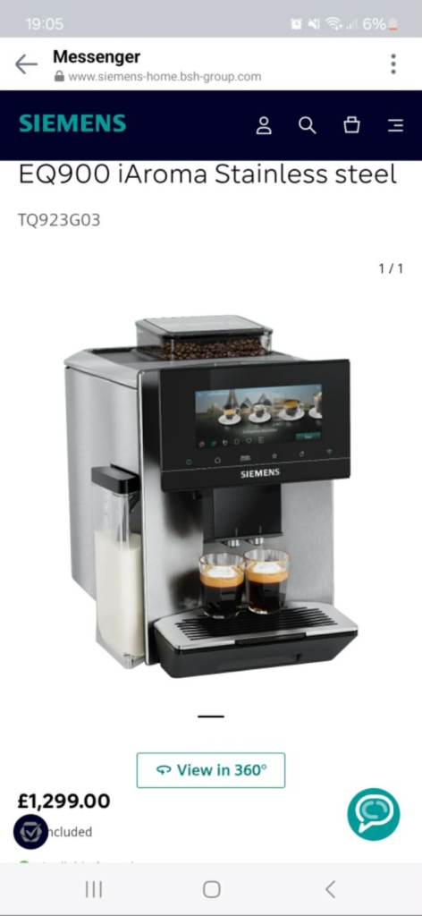 Siemens Coffee Machine