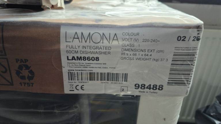 Brand new Lamona integrated dishwasher £200 ONO