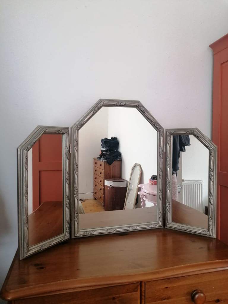 Vintage Tri-Fold Dressing Table Mirror