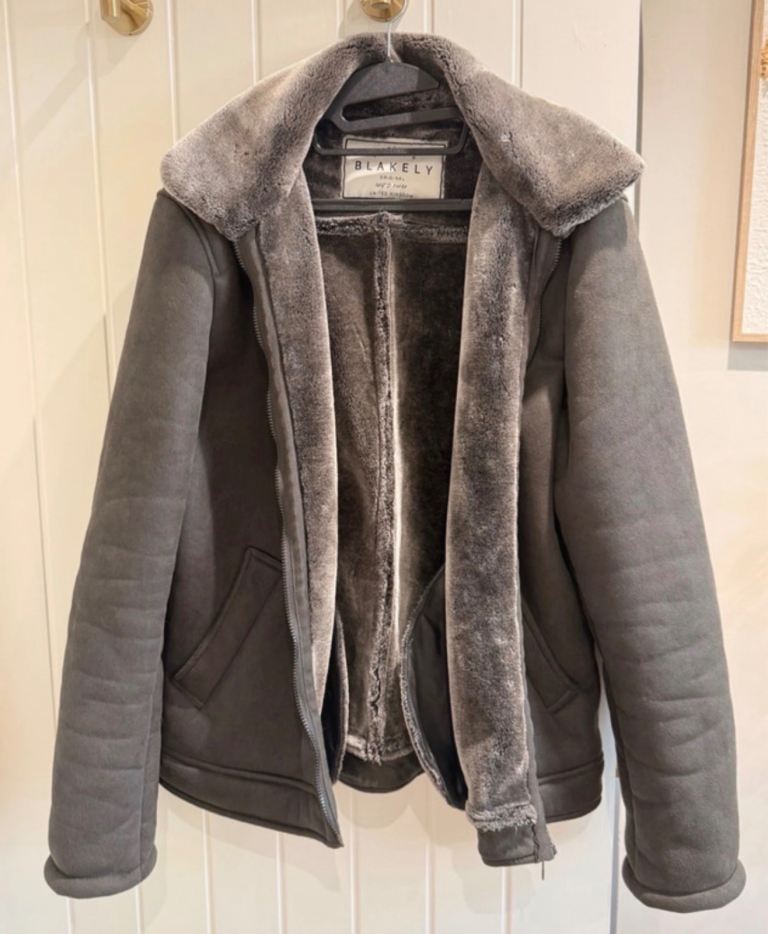 Blakeley Original Suede-Look Jacket – Medium, Grey