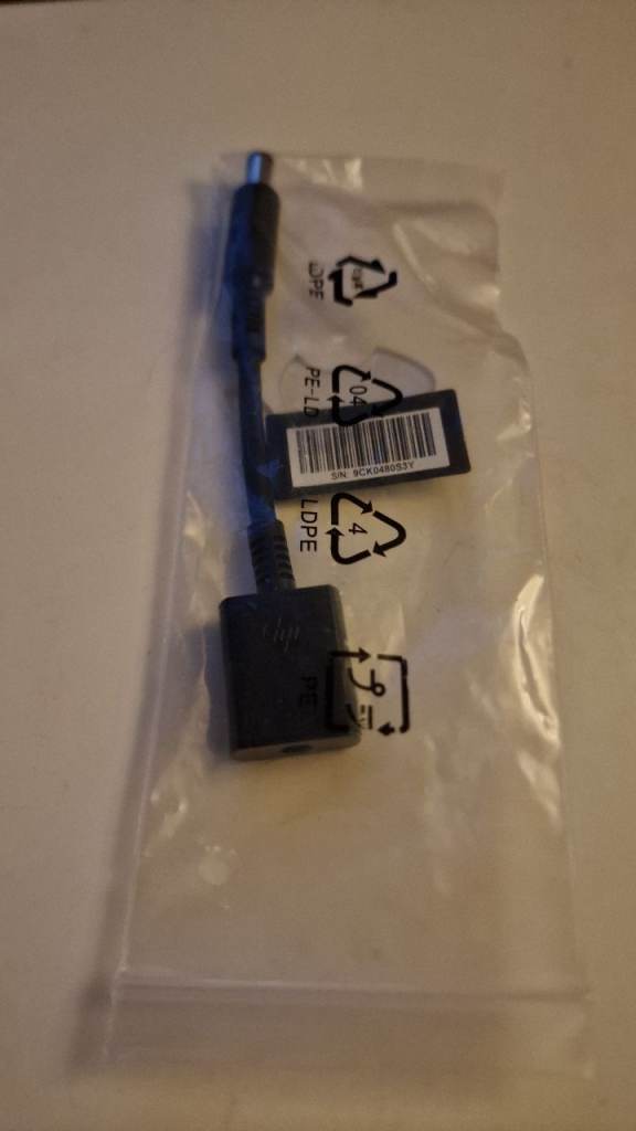 HP Original Charger Tip Converter 4.5 x 3.0mm to large round pin tip 7.4 x 5.0mm