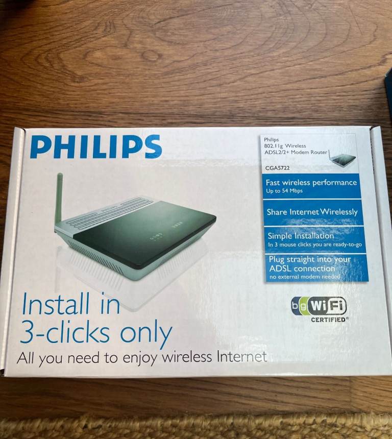 Philips ADSL2+ Wireless Modem Router CGA5722 – As Good As New