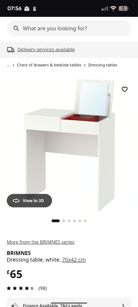 IKEA Brimnes Dressing Table - Used £20