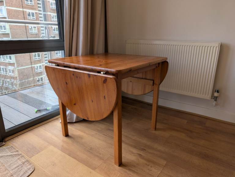 Small wooden table 75cm X 75cm with extensions