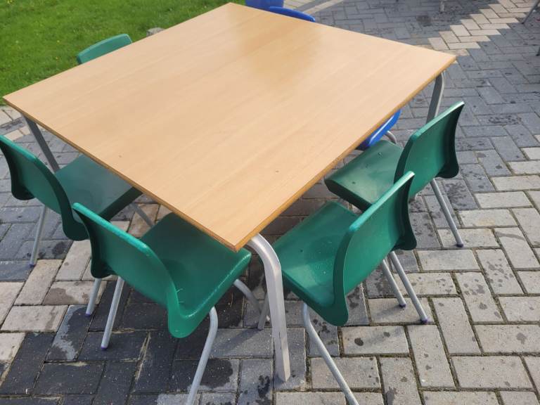 Large preschool, Primary school age stackable tables and chirs det