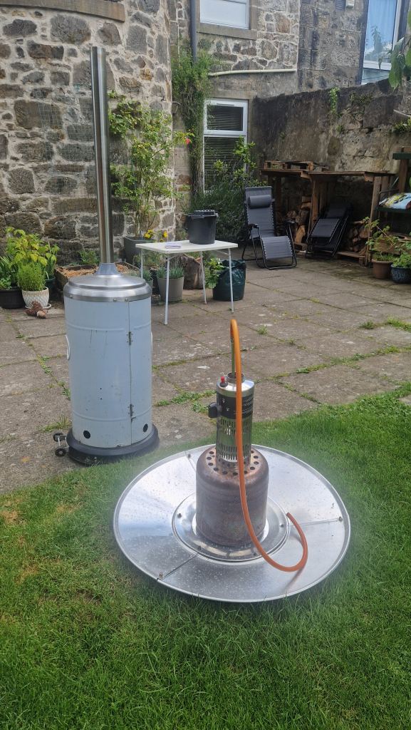 Patio Gas Heater – Grey, fair Condition