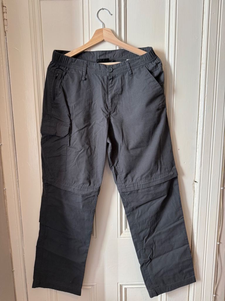 Grey Cargo Zip-off Trousers