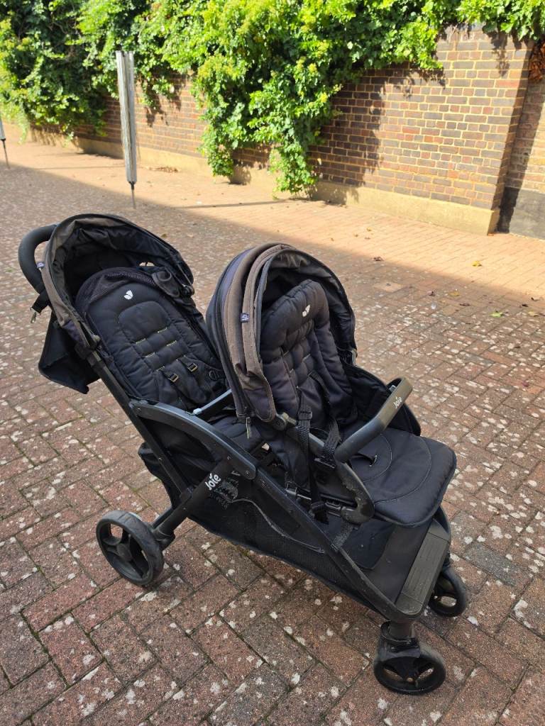 Joie Double Pushchair - Black, Good Condition