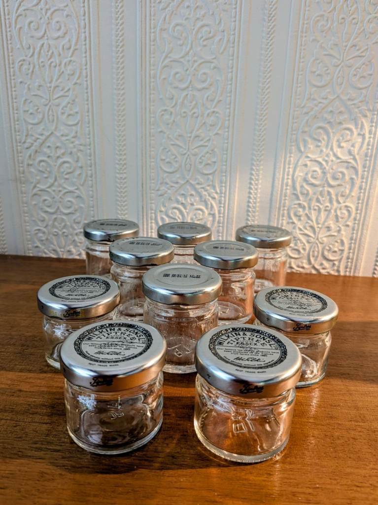 10 Small MINI Empty JAM JARS 28 - 30 g.
