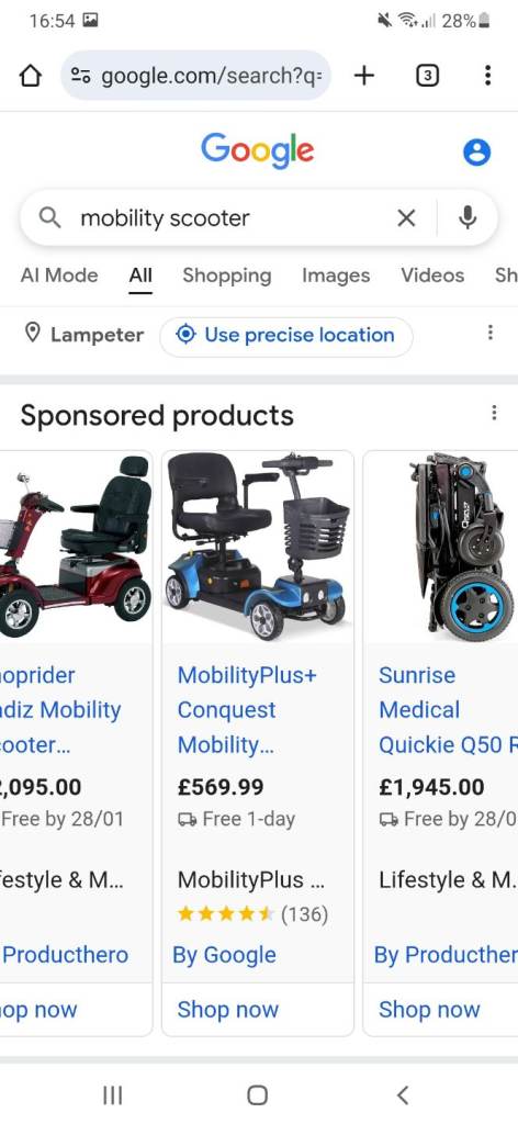 Drive Scout Mobility Scooter – Adjustable Comfort with Delta Bars – Red