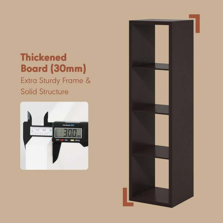 New Book shelf wood unit (perfect fit for vinyl records) with free battery powered Doorbell Camera