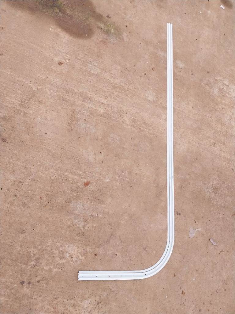 Motorhome rear awning rail section 