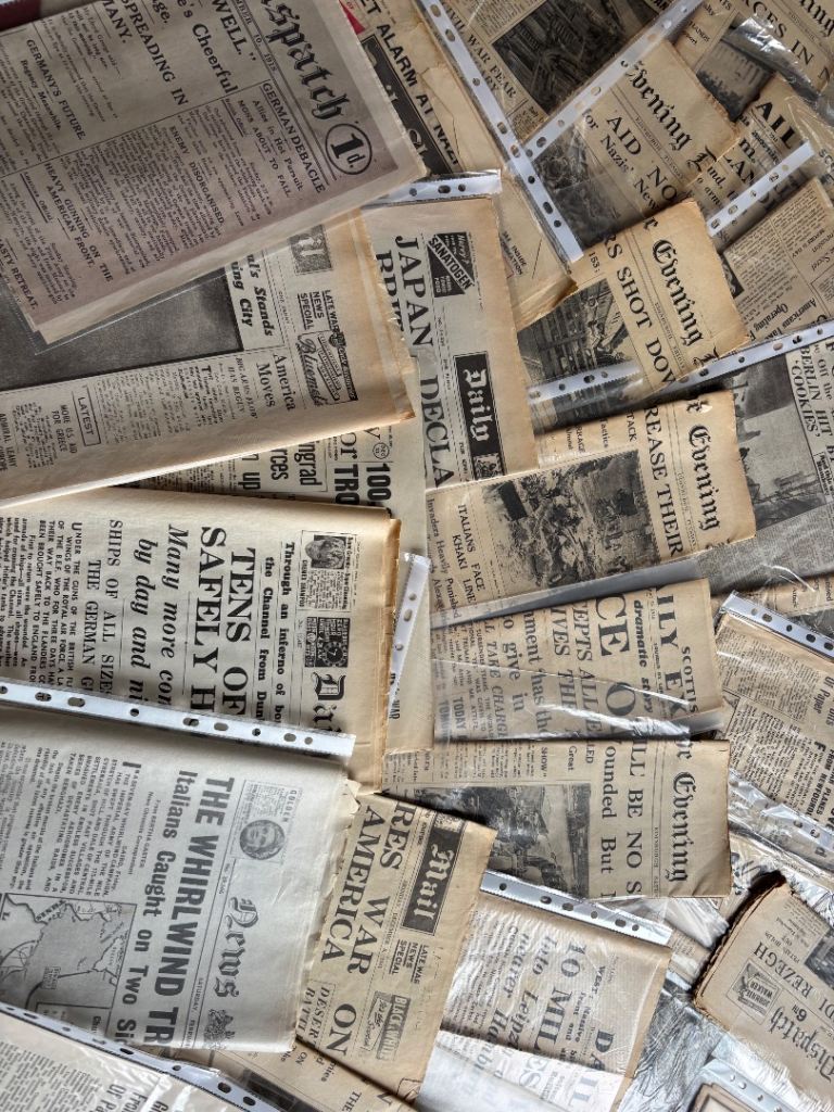 Vintage Newspapers Collection - WW2 Era