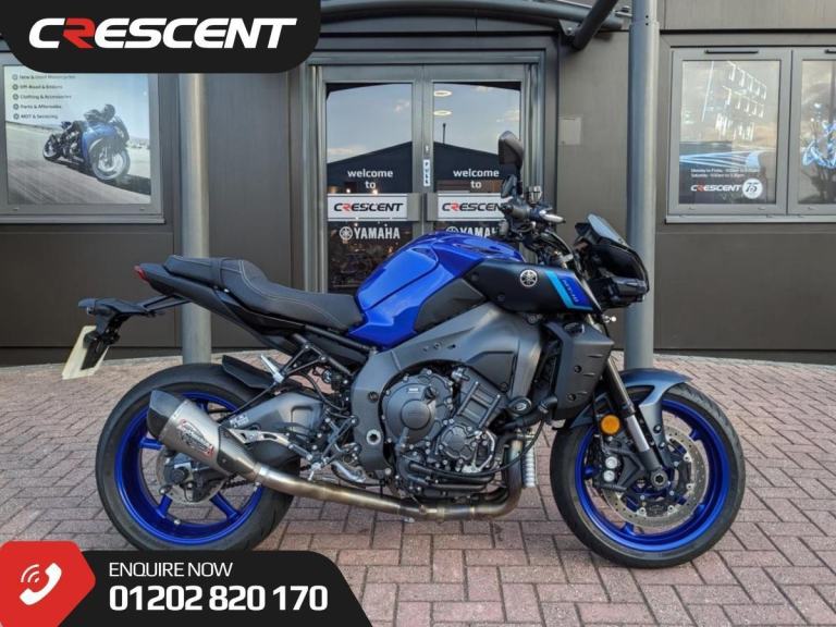 YAMAHA MT-10 2024 - ICON BLUE - YOSHIMURA AT2 EXHAUST - COMFORT SEAT - SERVICED