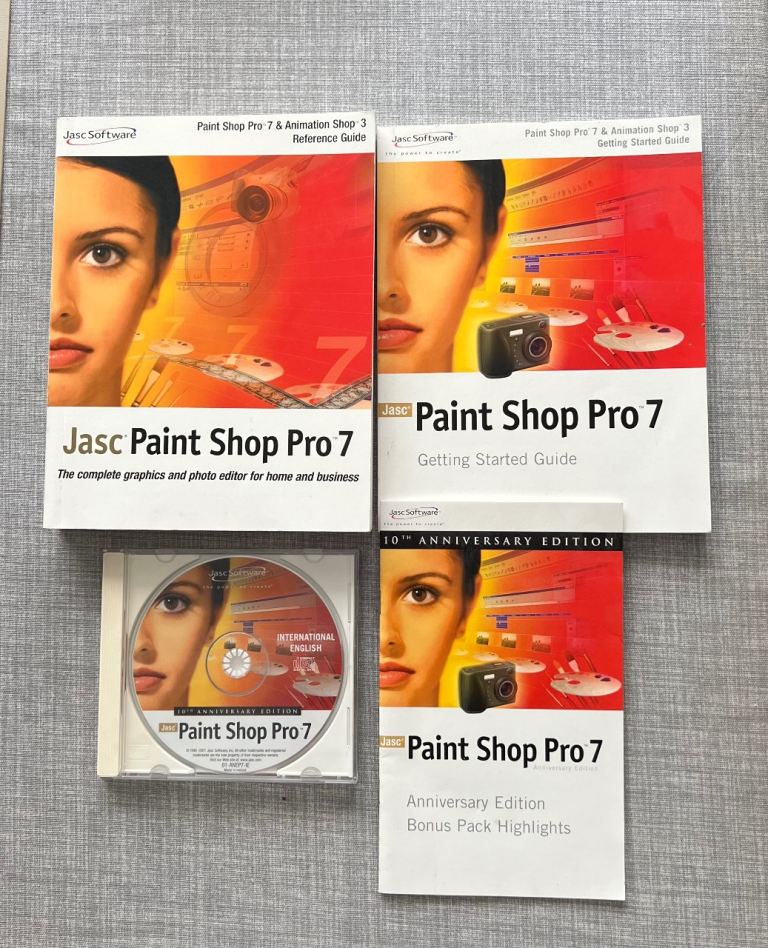 Jasc Paint Shop Pro 7 - 10th Anniversary Edition with Manuals
