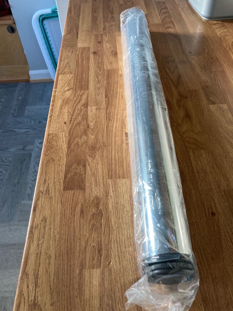 Chrome Breakfast bar support leg 60mm x 710mm