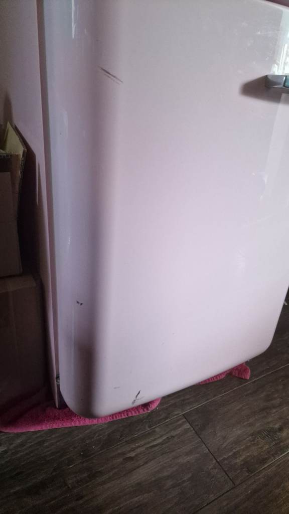 Pink smeg fridge freezer