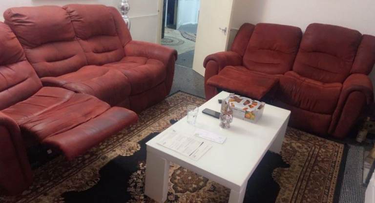 Burgundy 3 + 2 Recliner sofa set