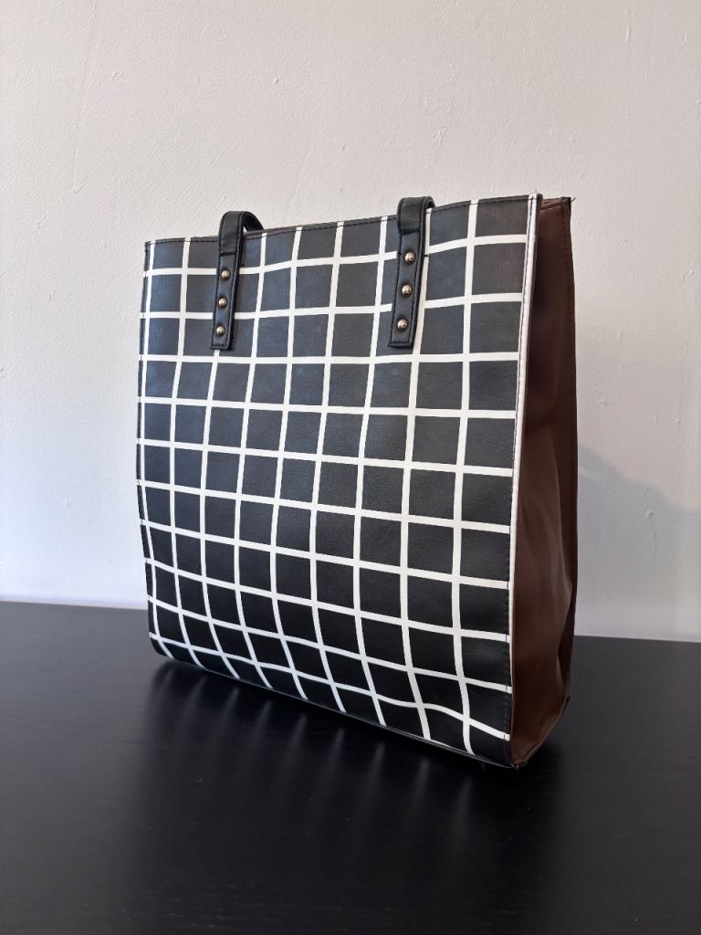image for Atmosphere Black/White Check Handbag (Unused)
