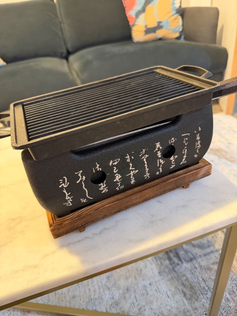 Japanese Style Tabletop BBQ Grill – Cast Iron, As Good As New