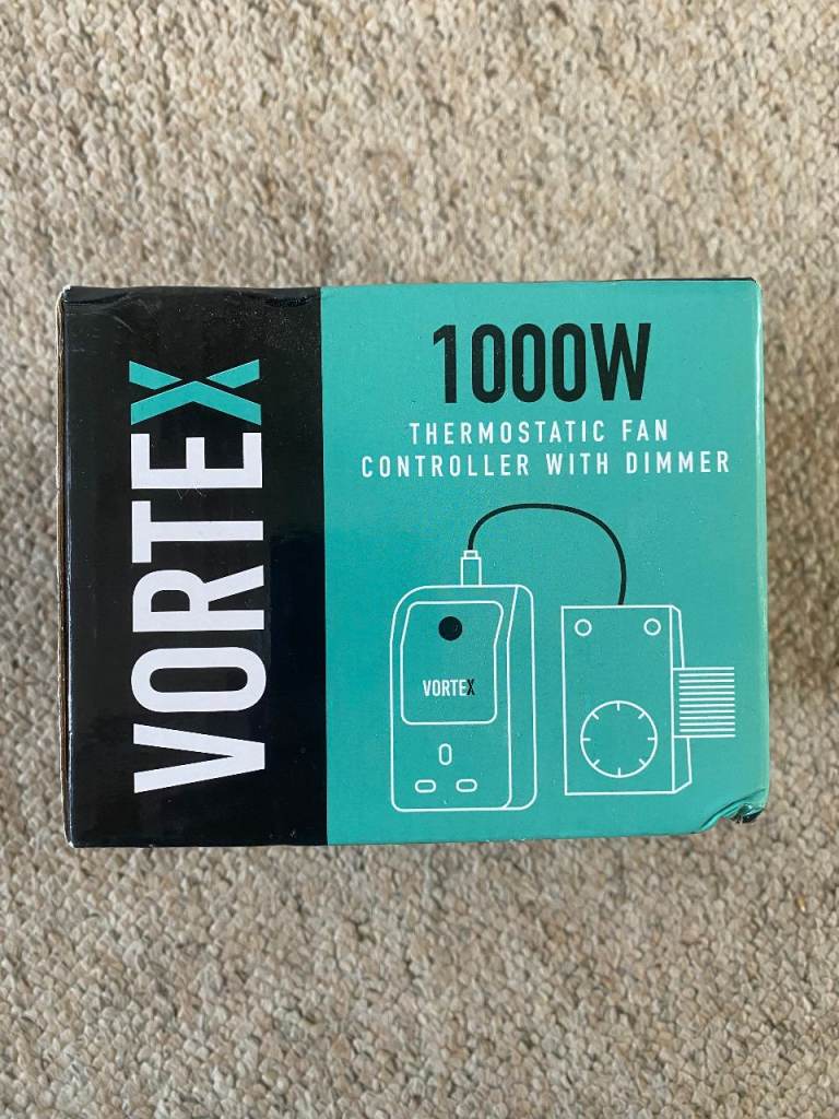 Vortex 1000W Thermostatic Fan Controller with Dimmer - New