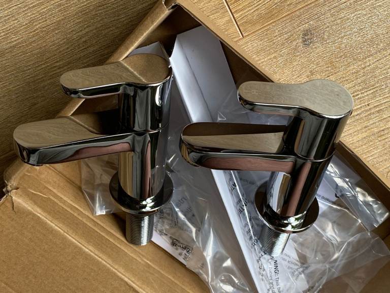 Swirl Elevate Basin Taps Pair - Chrome Finish