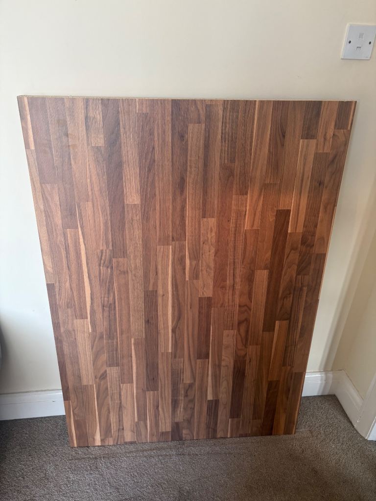 NEW Egger Walnut Block Laminate Kitchen Island / Breakfast Bar Worktop – 1290 x 920 x 40mm