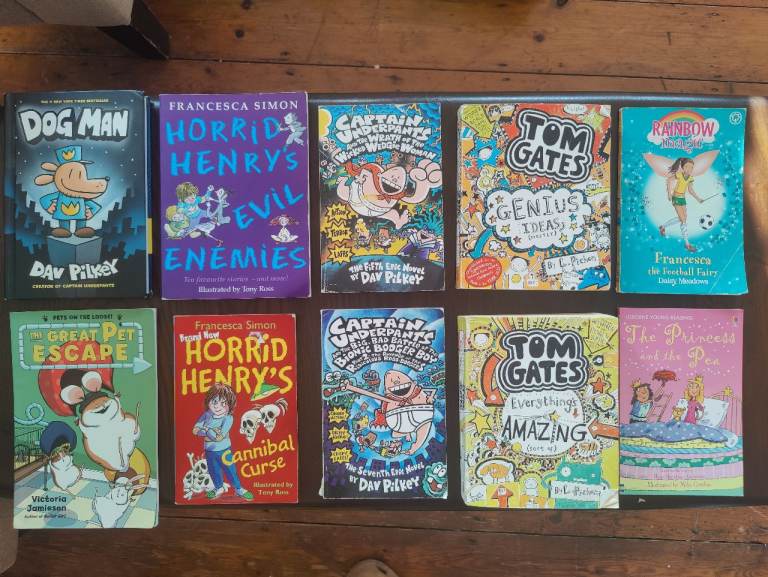 Kids' Book Bundle: Dog Man, Horrid Henry, Tom Gates & More