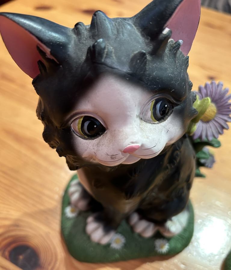 2 CATS ORNAMENT 22cm Height 