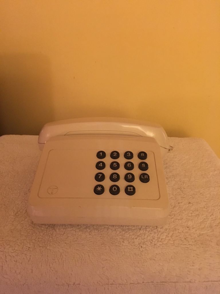 Vintage Tribune Telephone Handset-White