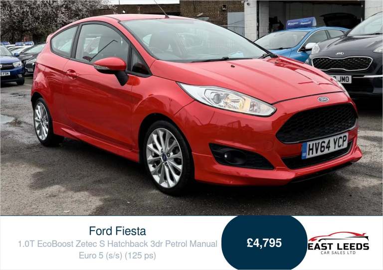 2014 Ford Fiesta 1.0T EcoBoost Zetec S Hatchback 3dr Petrol Manual Euro 5 (s/s) (125 ps) Hatchbac...