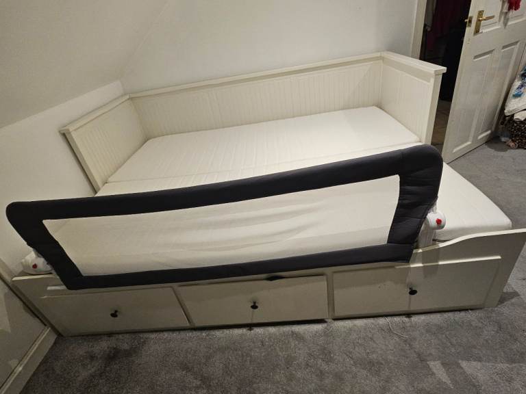 IKEA hemes day bed with 3 drawers and 2 mattresses 
