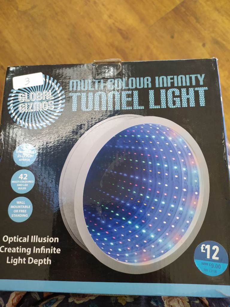 Multi-Colour Infinity Tunnel Light LED – Boxed