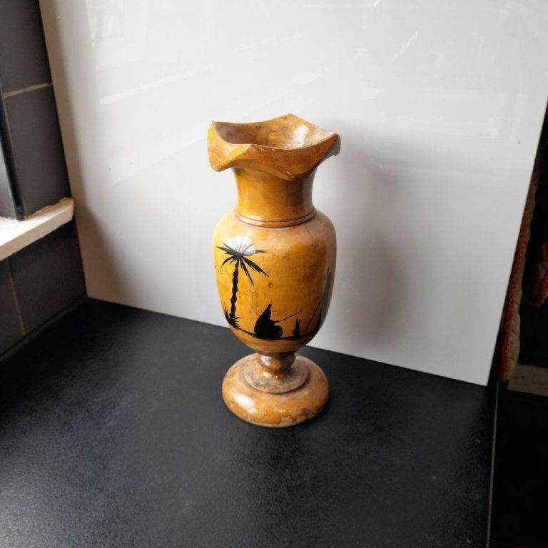 Vintage Wooden Vase