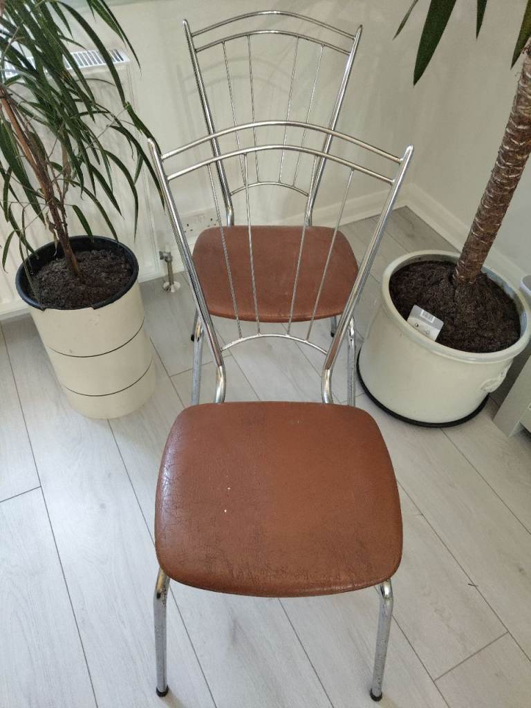 Pair of Vintage French metal chairs