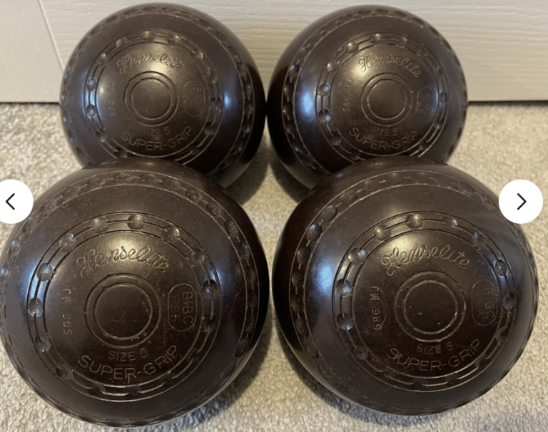 Henselite Super-Grip Lawn Bowls Set - Size 5, Brown