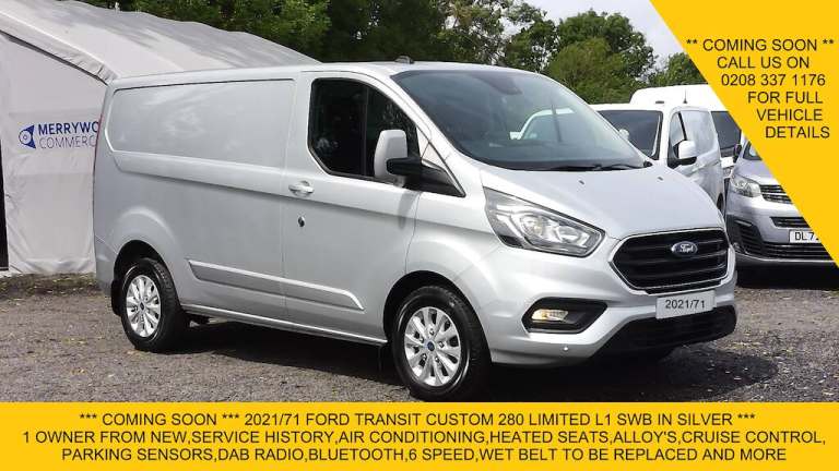 2021 Ford Transit Custom 280 LIMITED L1 SWB IN SILVER,AIR CONDITIONING,HEATED SEATS,PARKING SENSO...