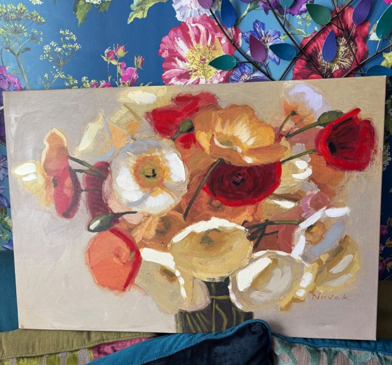 FREE oil painting by Shirley Novak 