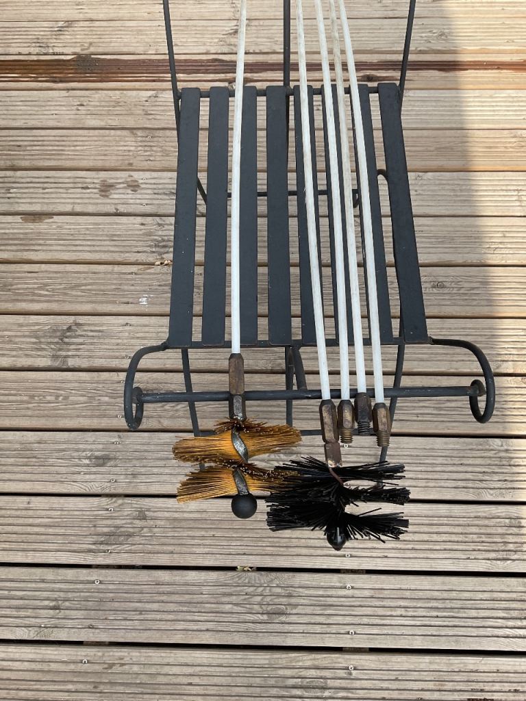 Chimney/flue cleaning rods