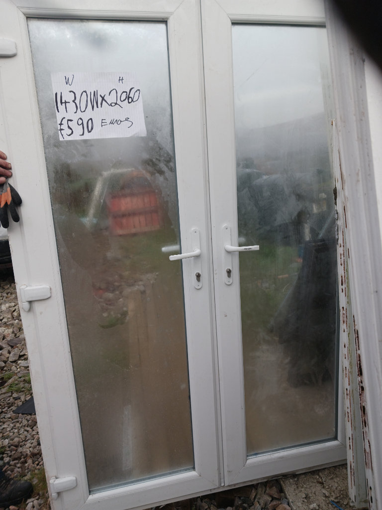 White PVC French Door for Sale