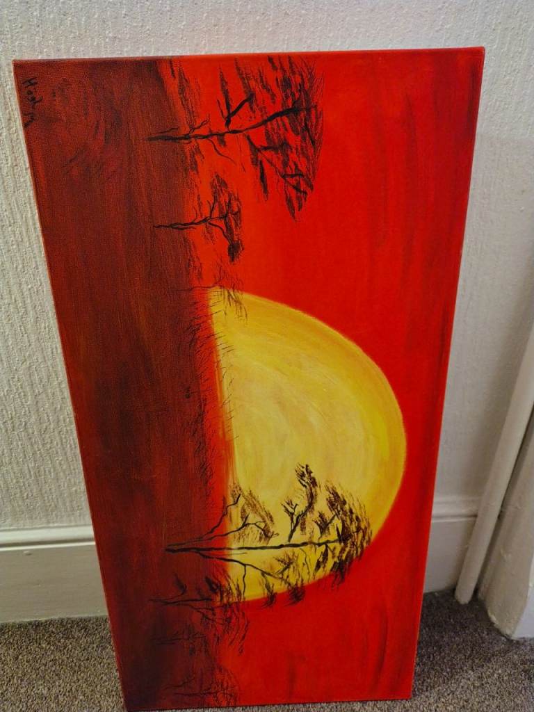 Vibrant Savanna Handpainted Artwork