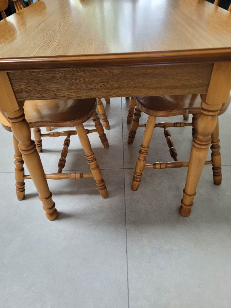 Wooden kitchen / Dining Table and 6 Chairs – Good Condition, £150.00 ...