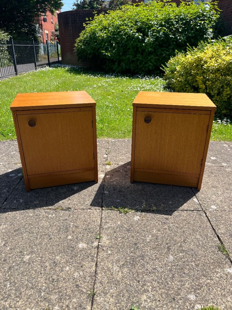 Pair of Avalon teak bedside cabinets (delivery available)