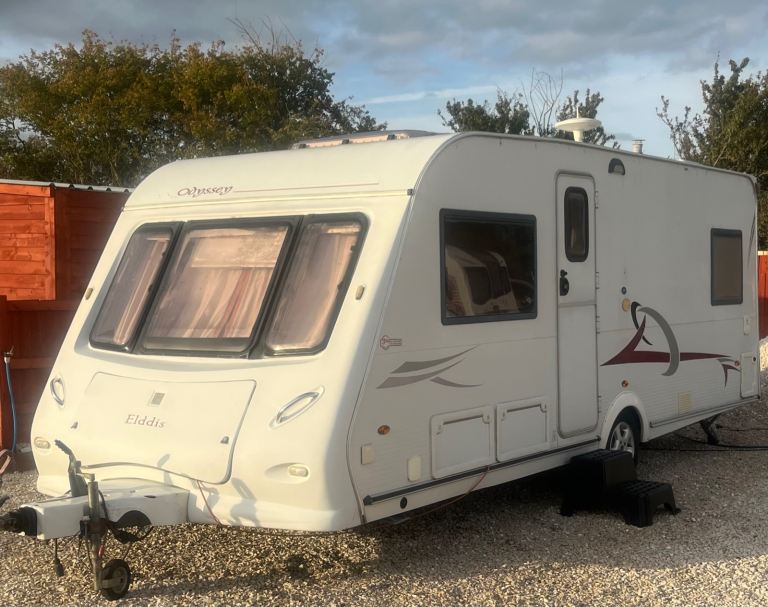 2007 elddis fixed bed 4 berth caravan cheap caravan 